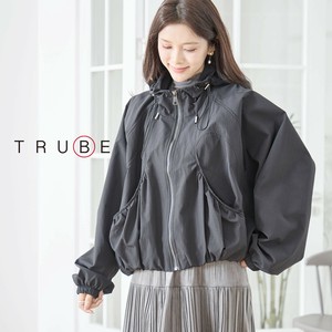 2025年新商品 夹克 Design L尺寸 褶边/木耳边 束腰夹克 连帽 短款
