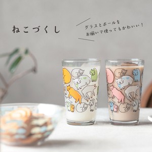 ねこづくし タンブラー&ボウル ガラス製 小渕暁子 猫 日本製