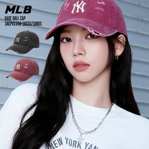 MLB KOREA ダメージウォッシング アンストラクチャーボールキャップ 3ACPVV34N