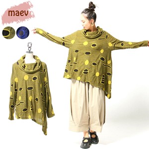 Pre-order T-shirt Off-Turtle Neck Polka Dot Cut-and-sew Made in Japan