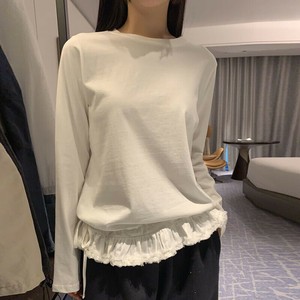 Tシャツ  長袖  無地  ゆったり  快適  レディース ファッション aAzrwT46# XB286