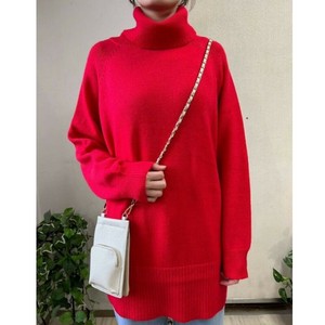 Sweater/Knitwear Red Beige Off-Turtle Neck Green