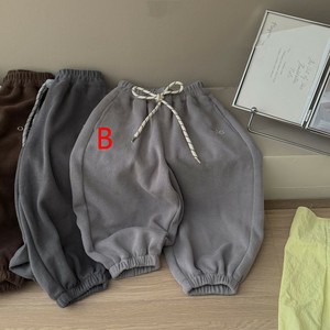 ロングパンツ 束口 無地 ゆったり 快適 子供 ファッション   MBQ3390