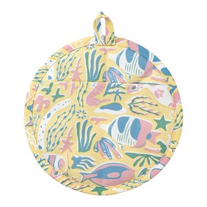 【2025秋冬新作】アクアヒュッゲ　ラウンド鍋つかみ　CORAL REEF