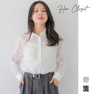 Pre-order Button Shirt/Blouse Lace Blouse [A/W NEW]