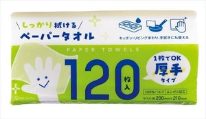 厚手ペーパータオル120枚 【トラベル 旅行】