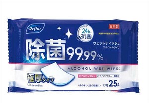 極厚AL除菌大判ウェットティッシュ25枚 【ウェットティッシュ】
