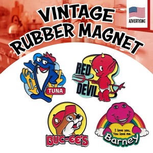 【VIVA! 冷蔵庫ペタペタ!】【AMERICAN CHARACTER】VINTAGE RUBBER MAGNET ◾️ビンテージラバーマグネット