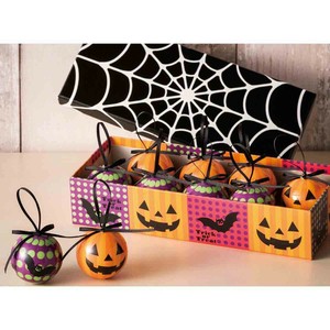 秋装飾品　ハロウィンプリントボール　10個