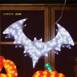 秋装飾品　ハロウィン　LEDクリスタルグロー　2Dコウモリ
