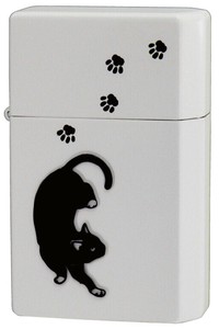 日本製オイルライター GEARTOP おさんぽ黒猫