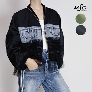 Blouson Jacket Blouson Switching Sheer