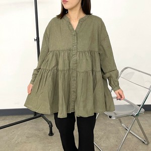 2025年新商品 毛衣/针织衫 设计感上衣 层叠造型 立即发货 长衫 衬衫