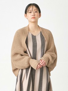 【予約販売】畦編みニットボレロ　フリー 3色　羽織り　【10月入荷予定】