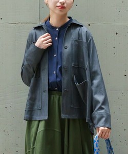 【2025秋冬新作】映えるシャンプリSHJK バックプリーツ長袖シャツジャケット レディース