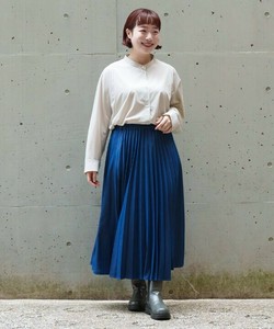 【2025秋冬新作】プリーツスカート ロング丈 ポケット付き 大きいサイズ レディース