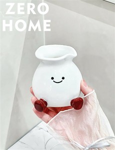 水耕栽培対応 陶器製デュアルユースデザイン 歯ブラシ＆フラワーーベース