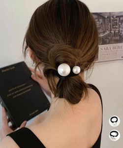 国内即納 パールヘアゴム 韓国風 ヘアアクセサリー