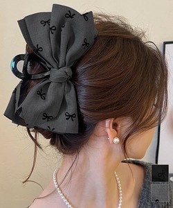 国内即納 リボンヘアクリップ ビッグリボンバレッタ