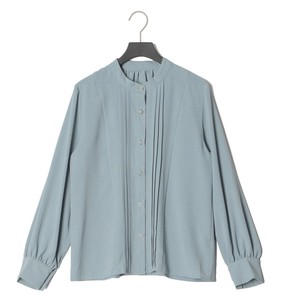 Button Shirt/Blouse Pintucked Blouse Band Collar [2025 NEW]