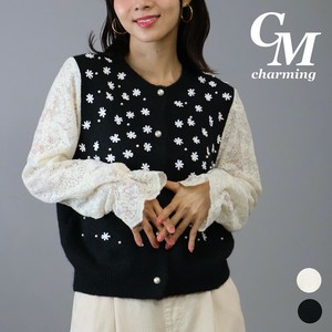 Sweater/Knitwear Pearl Design Flower