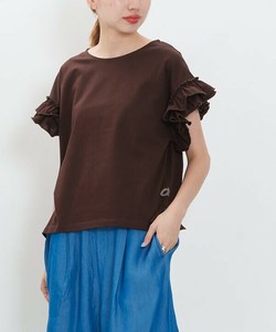 【2025春夏新作】袖フリあうもひんやりPO  袖フリルワッペンTシャツ 接触冷感UVカット吸水速乾 1号