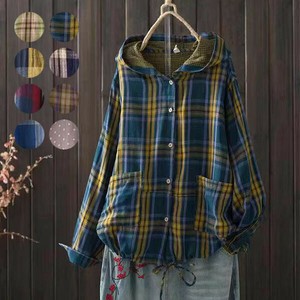 Button Shirt/Blouse Double Gauze Cotton