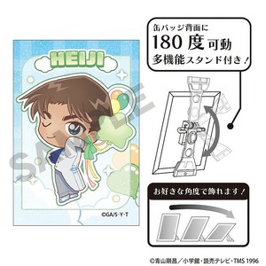 ■2025AW　先行予約■　名探偵コナン　グリッターアート缶バッジ　服部 平次/バルーン/ミニキャラver.