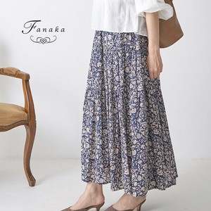 【Fanaka2025AW新作】小花プリントティアードスカート