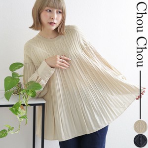 再入荷　ニットプリーツブラウス　デザイン2024人気  chouchou東京