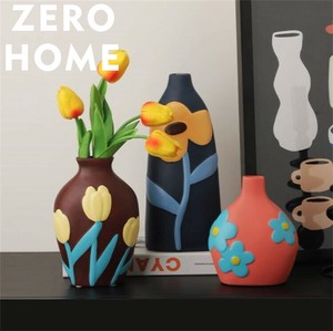 手作り感陶器ボトル - 花活けとインテリア