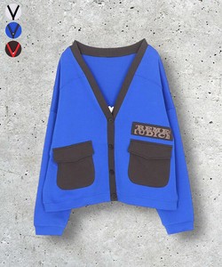 2025年新商品 罩衫 V领 切换 女士 开衫 双色