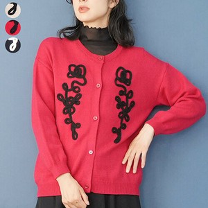 2025年新商品 罩衫 针织罩衫 刺绣 女士 花朵