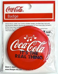 コカ・コーラ　MUSIC Design 缶バッチ　Real thing