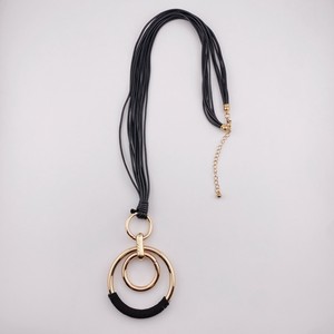 ダブル　サークル　モチーフ　ネックレス　アクセサリーミセス　即納
