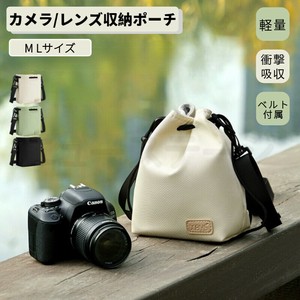 ショルダーカメラポーチ 一眼レフ ミラーレス カメラ収納バッグ おしゃれ 巾着 ソフトケース【L298】