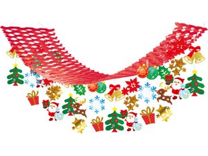 【日本製】キラキラサンタ　クリスマスプリーツハンガー【店舗装飾】