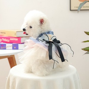ペット服 犬用 ペットのドレス 秋冬 保温 ペット用品  リボン、可愛い  WCMA702