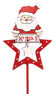 【クリスマス】【フラワーベース】クリスマスタイムピック　ｻﾝﾀ 6ﾎﾝ