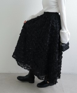 【20255AW新作入荷】フラワーレースモチーフスカート　　skypink東京