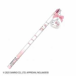 ■2025AW　先行予約■　サンリオキャラクターズ　チャーム付き鉛筆（2B・丸軸）　ハローキティ