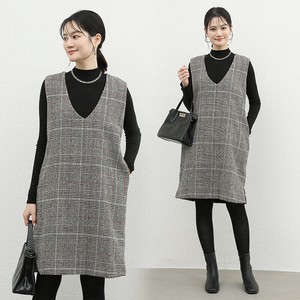 ワンピース レディース　　ワンピース 秋冬　ワンピース ロング　ノースリーブ　Vネック 　ビッグサイズ