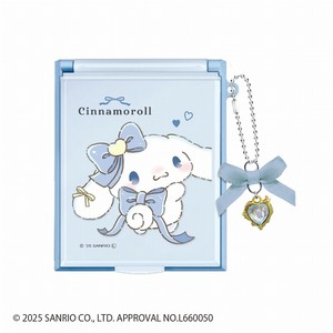 ■2025AW　先行予約■　サンリオキャラクターズ　リボンチャーム付きMサイズミラー　シナモロール