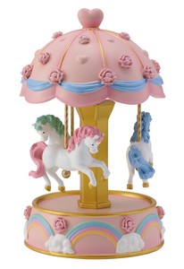 オルゴールメリーゴーランド　S　ローズピンク（LED付）