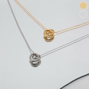 ネックレス《3連リングモチーフネックレス 全2色》