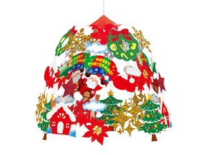 【日本製】フワフワサンタ　クリスマス　2段センター【店舗装飾】