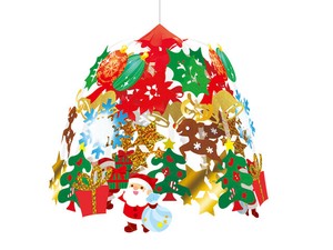 【日本製】キラキラサンタサンタ　クリスマス　2段センター【店舗装飾】
