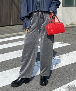 【2025秋冬新作】パンツ レディース スウェットパンツ ラメ ミニ裏毛 ワイド レディース