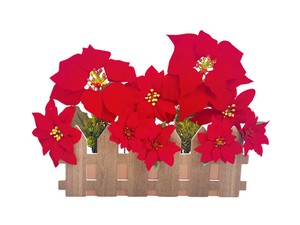 【日本製】ポインセチア垣根【クリスマス店舗装飾】