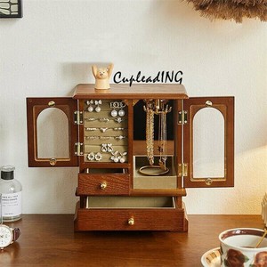 シーズン商品 早い者勝ち ビンテージ調の多段式大容量アクセサリー整理ボックス